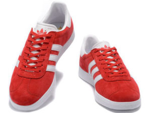 Adidas Gazelle красные с белым