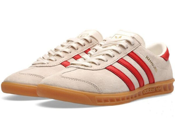 Adidas Hamburg белые с красным (40-45)