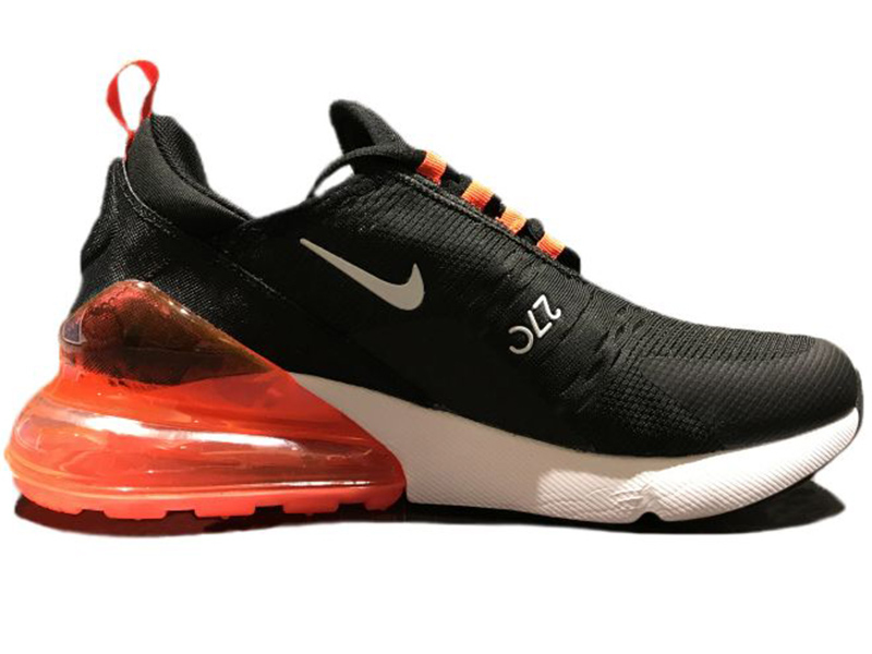 Nike air max 270 black white and clearance orange