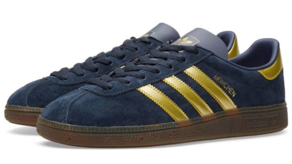 Adidas Munchen синие с золотым (40-44)