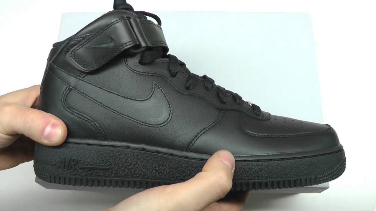 Найк форсы как отличить подделку. Af1 Black Mid. Nike Air Force 1 '07 Low all Black черные. Nike 315123-001. Nike Air Force 1 Mid 07 Black.