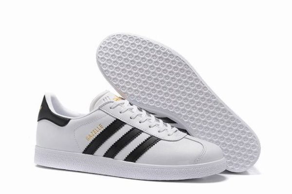 Adidas Gazelle Leather белые с черным (40-44)
