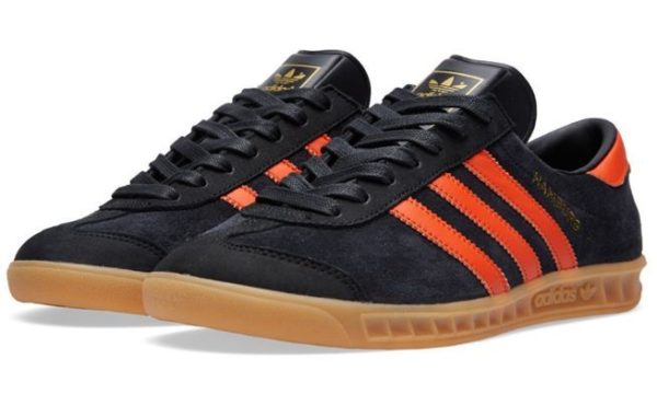 Adidas Hamburg черные с оранжевым (39-44)