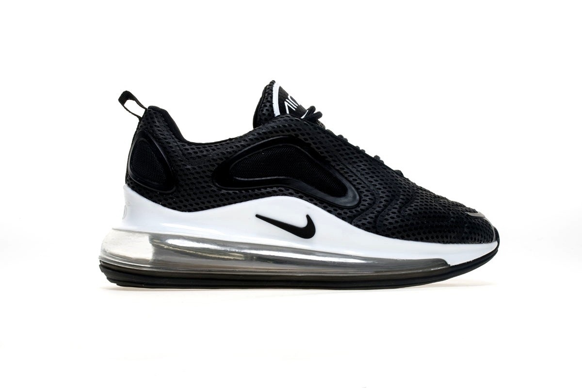 white and black air max 720