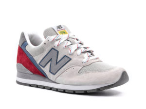 Кроссовки New Balance 996 бежевые с красным (35-39)