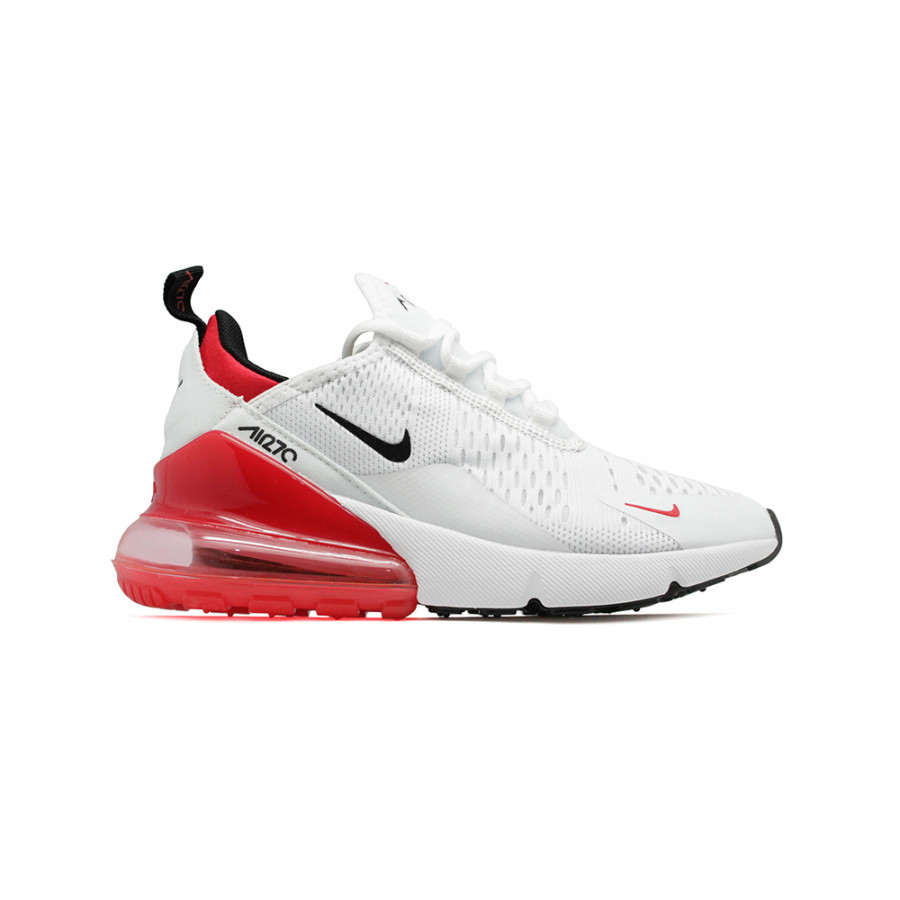 white nike air max with red